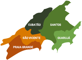Mapa da Baixada Santista